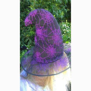 Witch's Hat Web Design Sparkles Hanging Spider Halloween Princess Paradise New